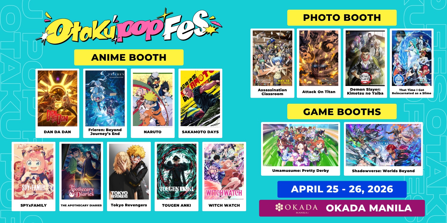 Otaku Pop Fes 2026 Reveals Fan-Favorite IP Booths and Themed Photo Walls at Okada Manila 