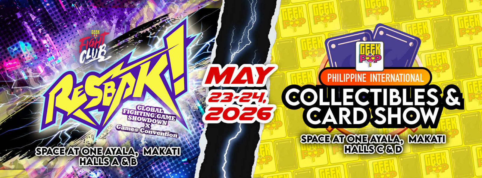 GEEK+POP and RESBAK: Card Collectibles and Fighting Games Convention Arrives in the Philippines This May