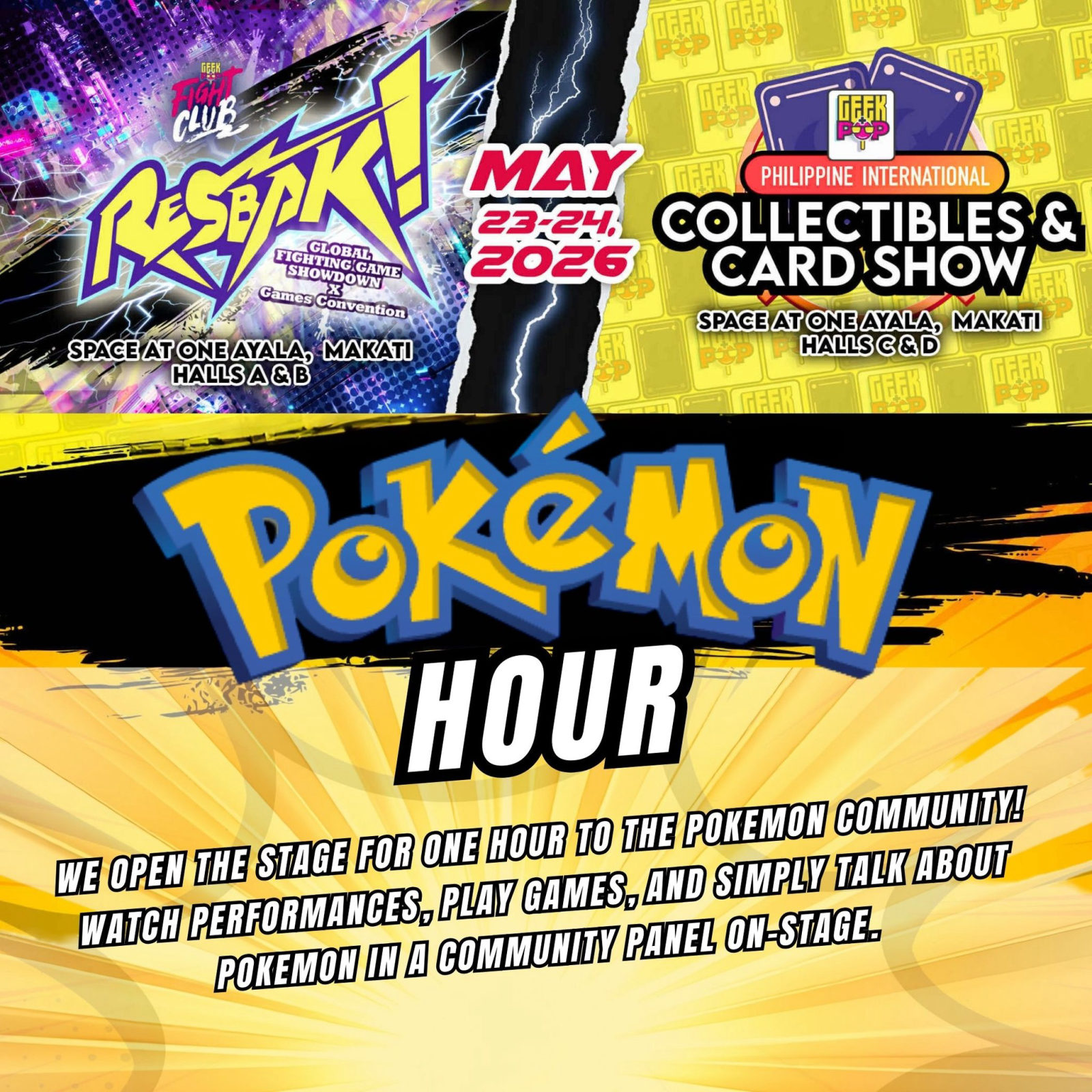 GEEK+POP and RESBAK: Card Collectibles and Fighting Games Convention Arrives in the Philippines This May