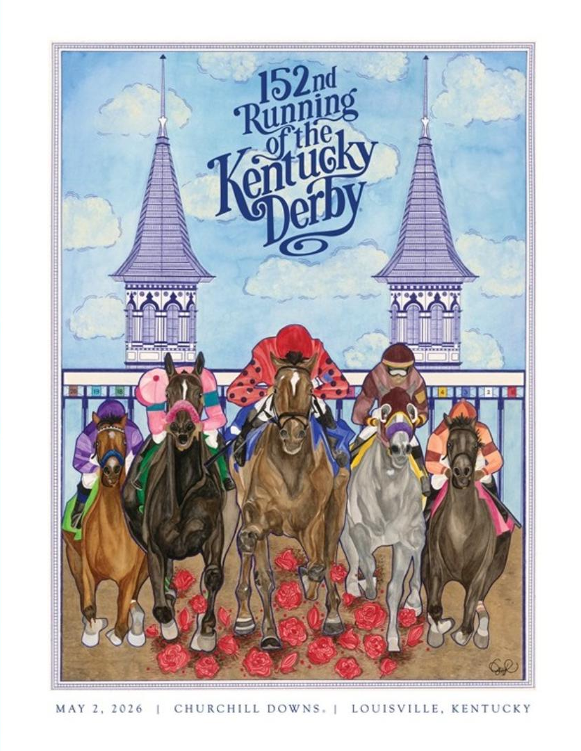 Poster for the 152 Kentucky Derby which will host the Pleasant Colony Presented by Cygames