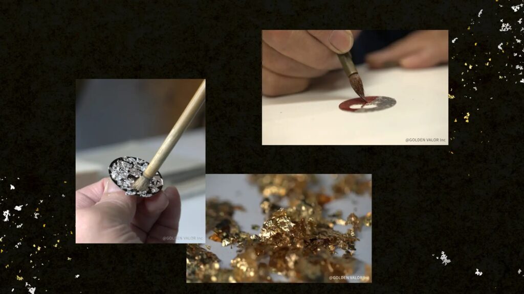 Demon Slayer Kimetsu no Yaiba GARRACK watch image of the hand of an artisan painting on thin metal 'gold leaf'
