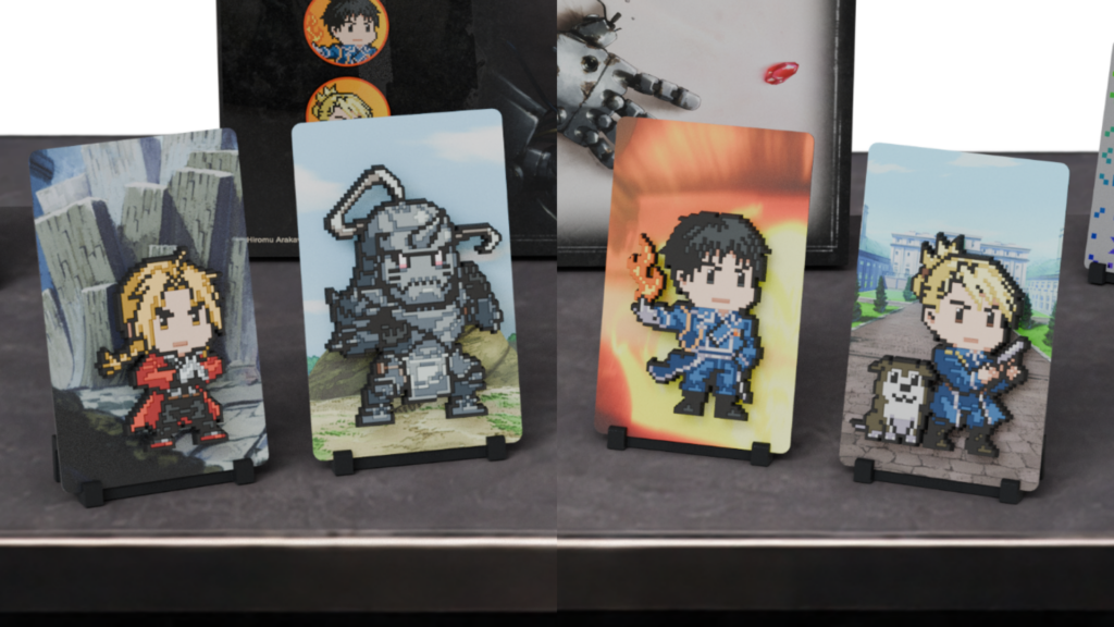 Fullmetal Alchemist: Brotherhood Gets Pixel-Style FiGGYZ Figures for Edward, Alphonse, Roy and Riza
