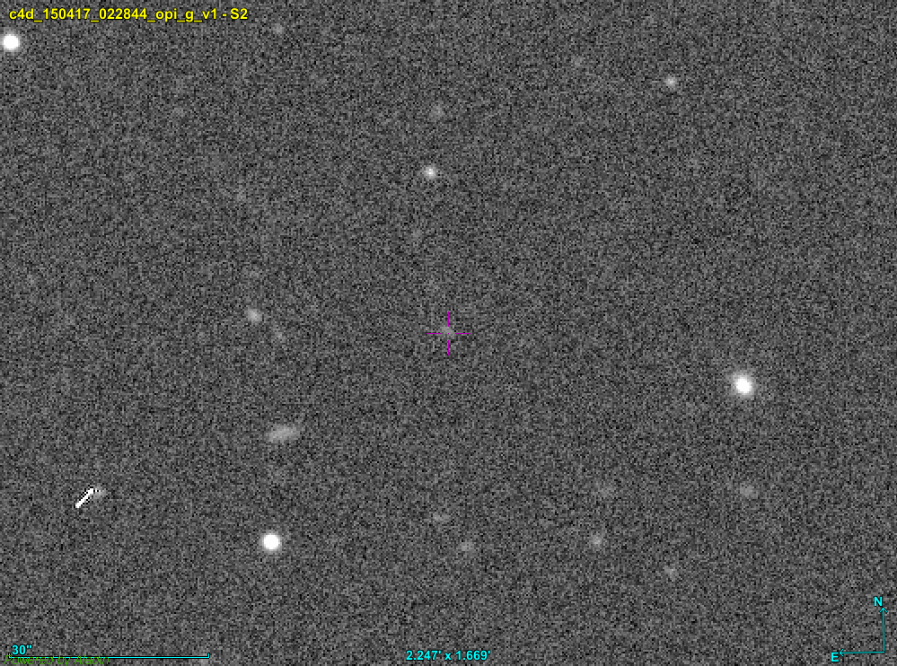 Photograph of asteroid Daianji taken by the Blanco Telescope