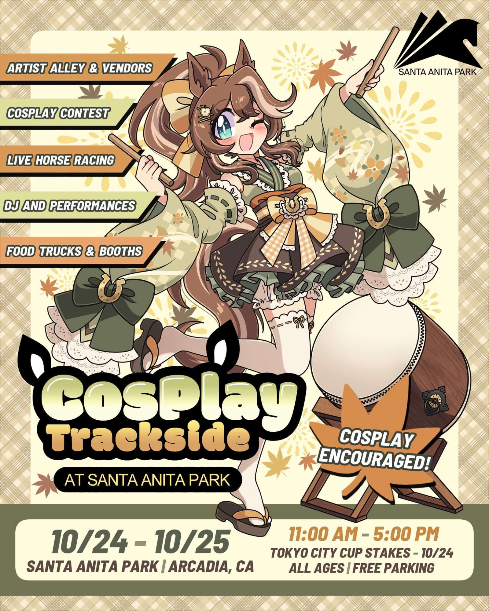 Cosplay Trackside Event Flyer